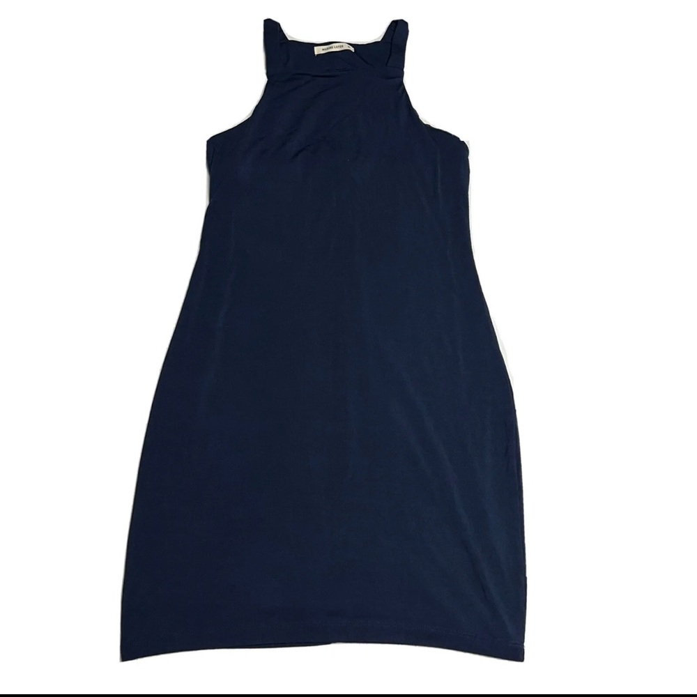 Marine Layer Lexi Daytime layered sleeveless midi dress In Navy
